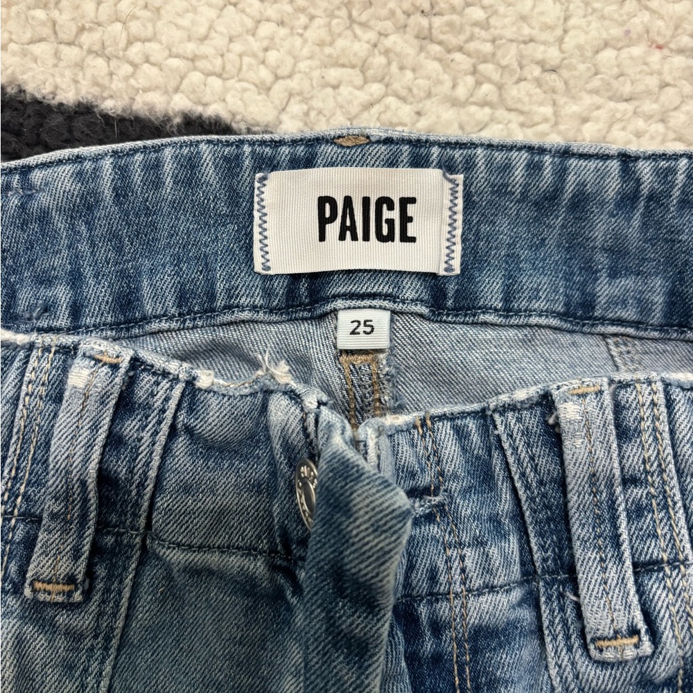 PAIGE High-Rise Light Blue Denim Jeans